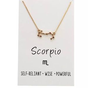 SCORPIO CONSTELLATION CARD NECKLACE